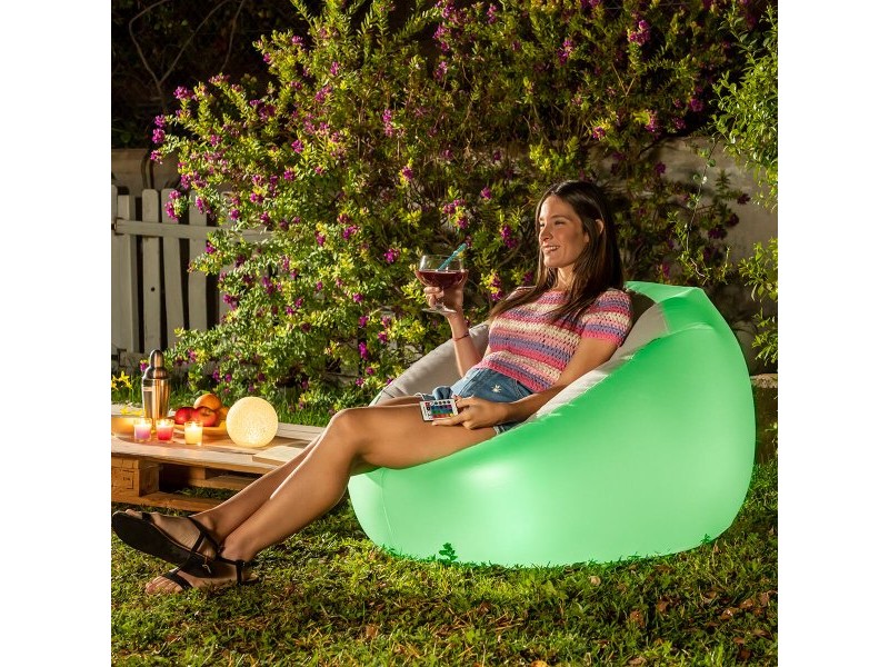 Надуваем Фотьойл с LED Многоцветен Светодиод и Дистанционно Управление Chight InnovaGoods