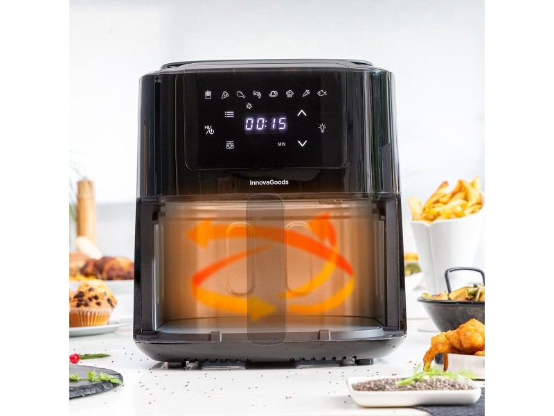 въздушен фритюрник с Кантар InnovaGoods Fryinn Balance 5000 Черен 1500 W 5 L Неръждаема стомана