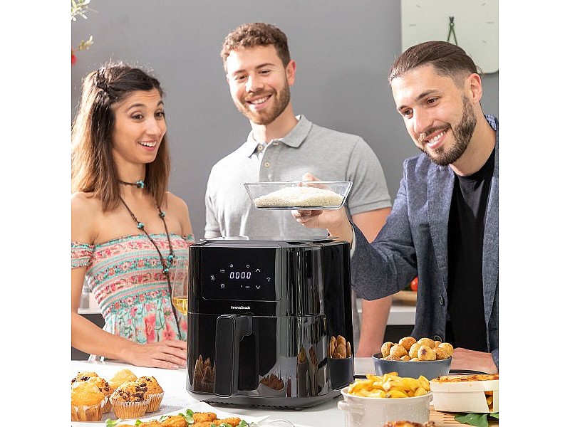 въздушен фритюрник с Кантар InnovaGoods Fryinn Balance 5000 Черен 1500 W 5 L Неръждаема стомана