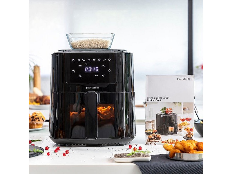 въздушен фритюрник с Кантар InnovaGoods Fryinn Balance 5000 Черен 1500 W 5 L Неръждаема стомана