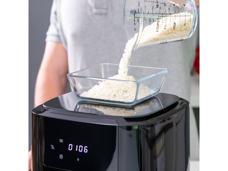 въздушен фритюрник с Кантар InnovaGoods Fryinn Balance 5000 Черен 1500 W 5 L Неръждаема стомана