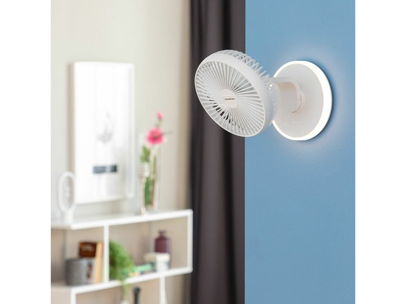 Акумулаторен Вентилатор за Бюро с LED FanLed InnovaGoods Ø6,6'' 4000 mAh