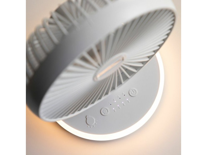 Акумулаторен Вентилатор за Бюро с LED FanLed InnovaGoods Ø6,6'' 4000 mAh