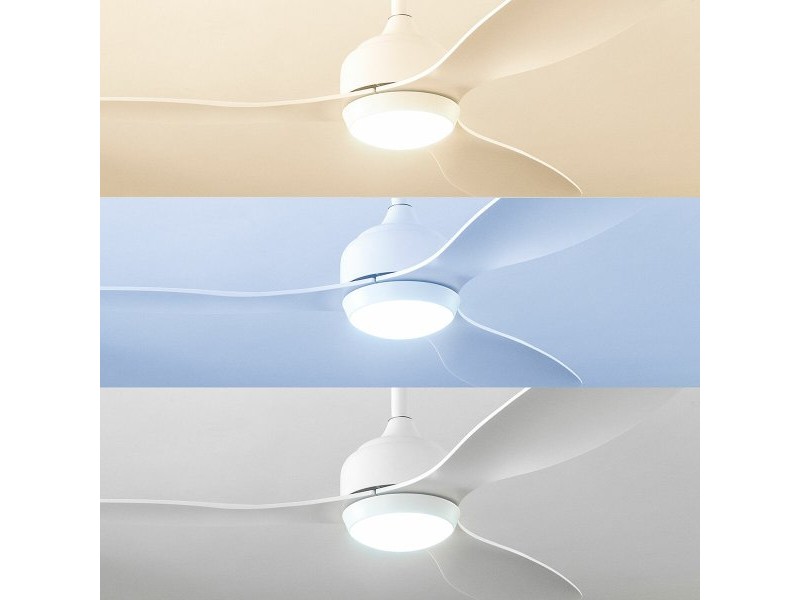 Вентилатор за Таван с LED Светлина и 3 Перки ABS Flaled InnovaGoods Бял 36 W 52