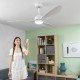 Вентилатор за Таван с LED Светлина и 3 Перки ABS Flaled InnovaGoods Бял 36 W 52