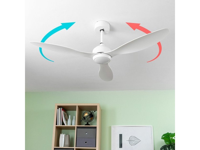 Вентилатор за Таван с LED Светлина и 3 Перки ABS Flaled InnovaGoods Бял 36 W 52
