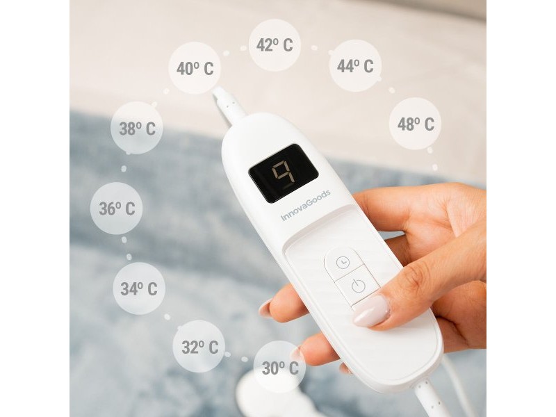 Електрическо Одеяло Heklet InnovaGoods Бял Сив 130 x 180 cm 160 W