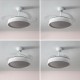 Вентилатор за Таван с LED Светлина и 4 Прибиращи се Перки InnovaGoods 80 W Ø49-104 cm Сребрист (След ремонт A)