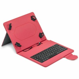 Калъф за iPad и клавиатура Maillon Technologique MTKEYUSBRED Черен Червен Испанска Qwerty