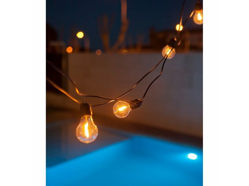 Гирлянда от LED Светлини New Garden Allegra Черен 8 m E27 10 350 lm