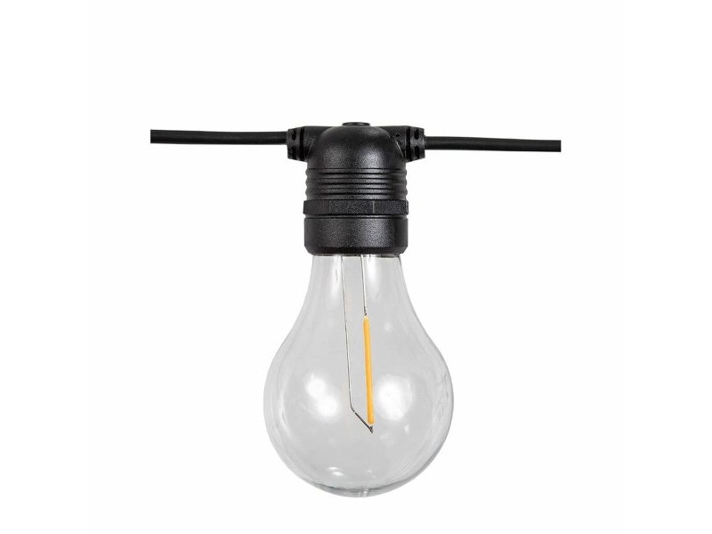 Гирлянда от LED Светлини New Garden Allegra 8 m 10 Бял/Черен Слънчев