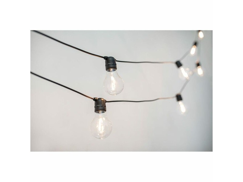 Гирлянда от LED Светлини New Garden Allegra 8 m 10 Бял/Черен Слънчев