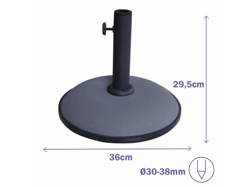 Base pour parapluie Marbueno Сив 36 x 29 x 36 cm Кръгъл