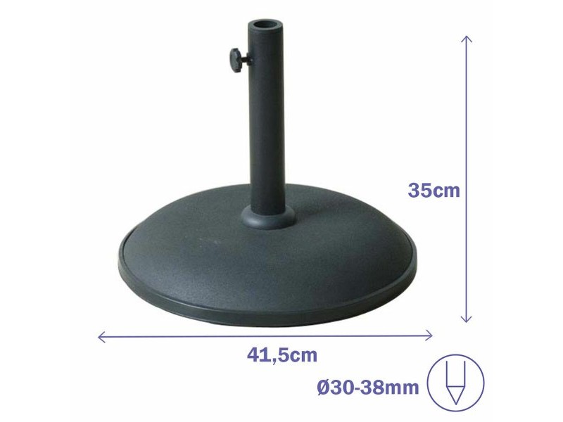 Base pour parapluie Marbueno Черен Кръгъл