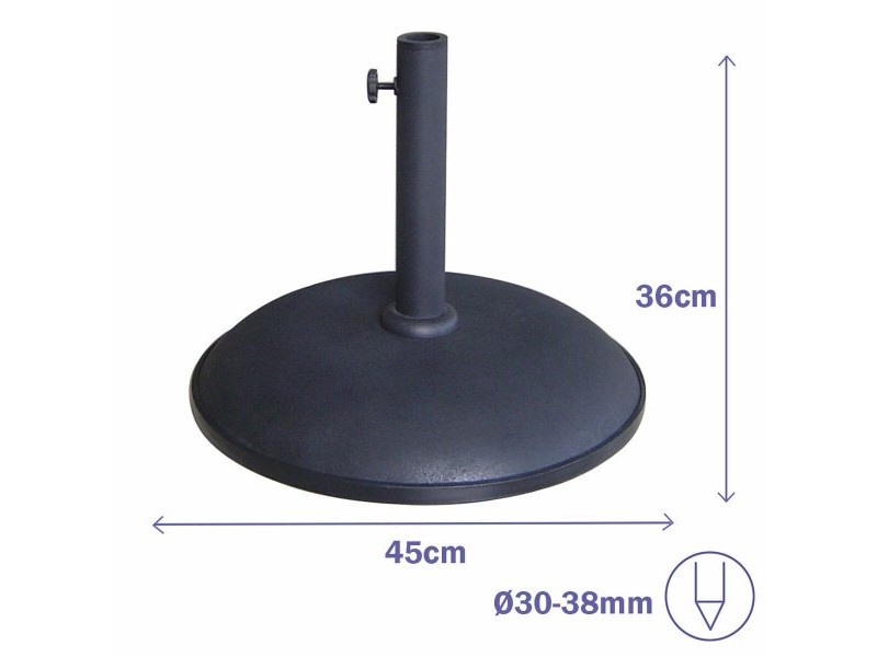Base pour parapluie Marbueno Черен 45 x 36 x 45 cm Кръгъл