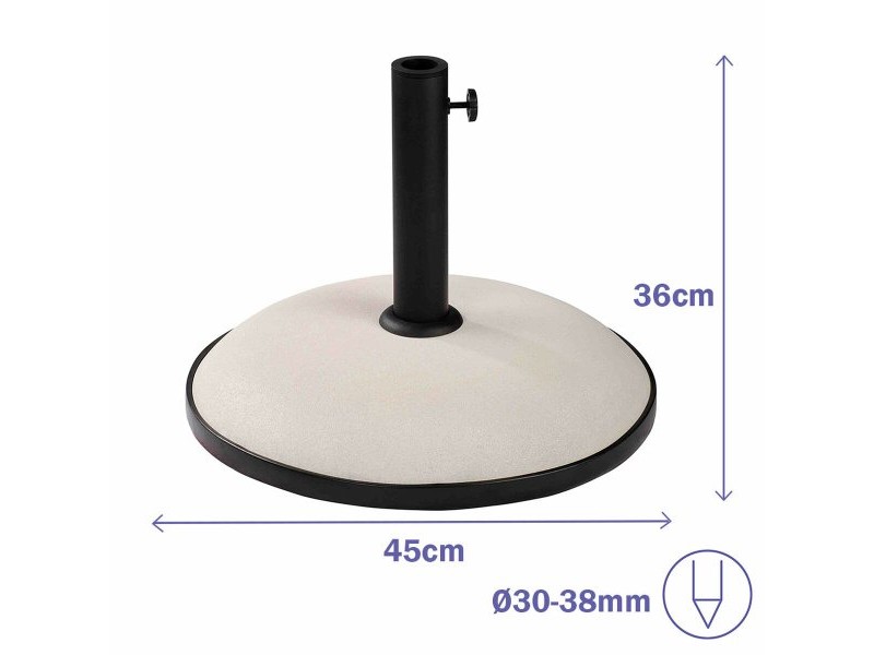 Base pour parapluie Marbueno Бял 45 x 36 x 45 cm Кръгъл