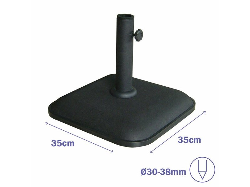 Base pour parapluie Marbueno Черен 35 x 5 x 35 cm Квадратек
