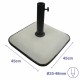Base pour parapluie Marbueno Бял 45 x 7 x 45 cm Квадратек