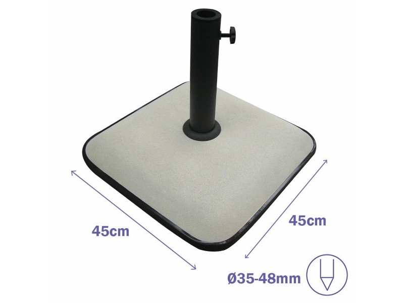 Base pour parapluie Marbueno Бял 45 x 7 x 45 cm Квадратек