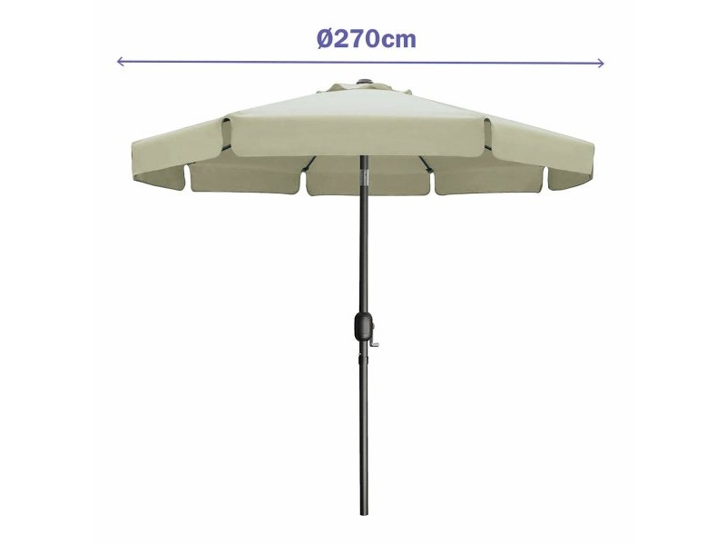 Päikesevari Marbueno Бежов Ø 270 cm