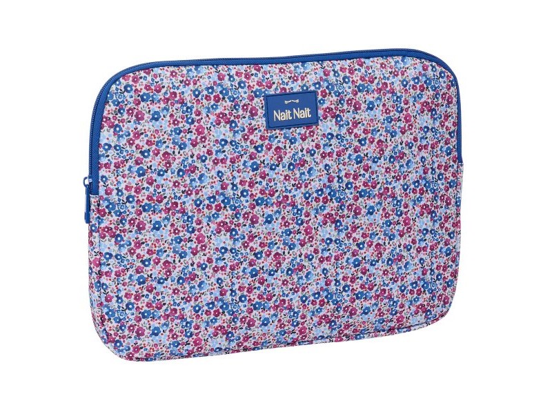 Калъф за каптоп Nait Nait Flores coimbra azul Син 34 x 25 x 2 cm