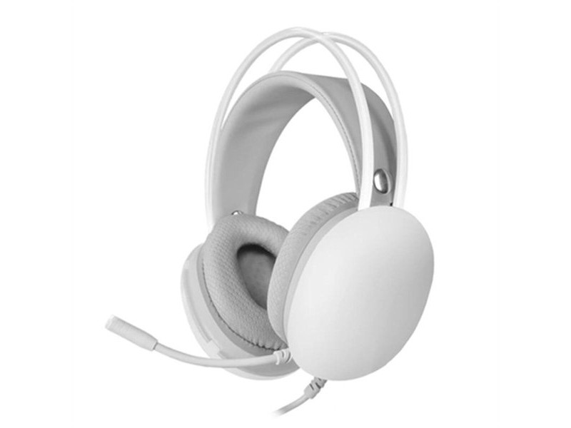 Слушалки с микрофон Mars Gaming MH-GLOW Бял RGB
