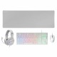 Клавиатура с мишка Mars Gaming MCPRGB3WES Бял QWERTY