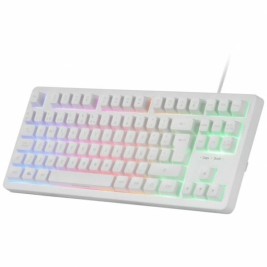 Клавиатура с мишка Mars Gaming MCPRGB3WES Бял QWERTY