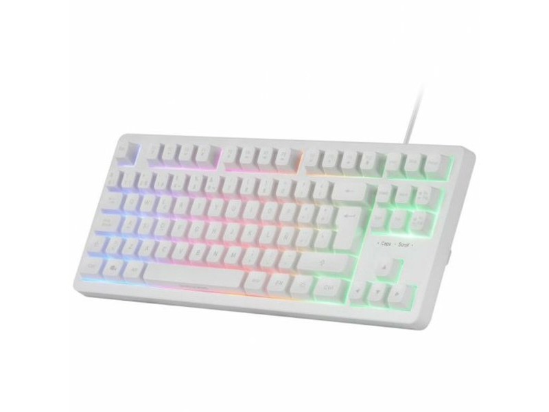 Клавиатура с мишка Mars Gaming MCPRGB3WES Бял QWERTY