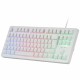 Клавиатура с мишка Mars Gaming MCPRGB3WES Бял QWERTY
