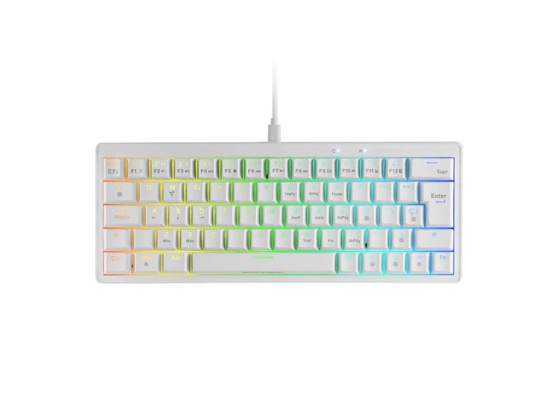 Клавиатура за игри Mars Gaming MKMINIPROWYES Qwerty US Бял