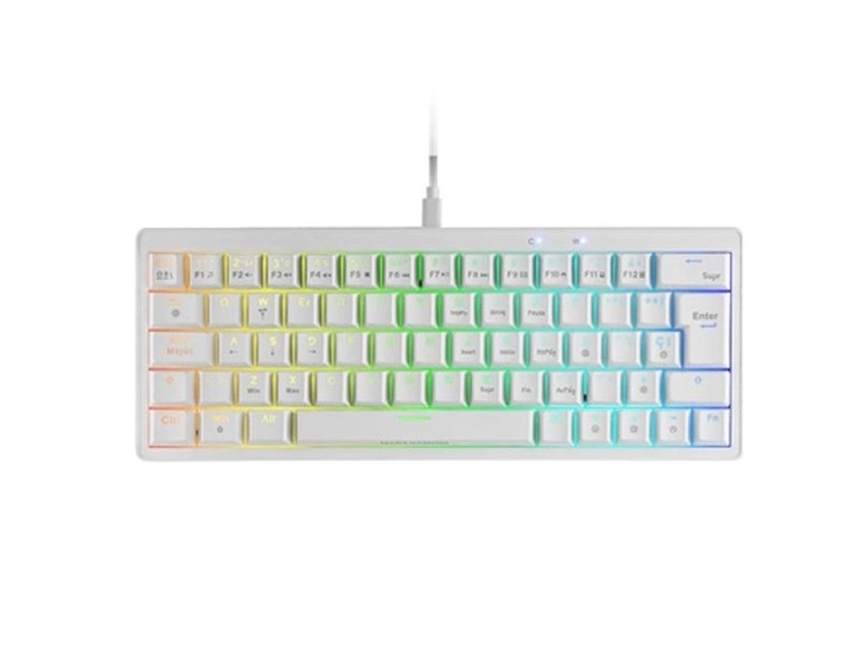 Клавиатура за игри Mars Gaming MKMINIPROWYES Qwerty US Бял