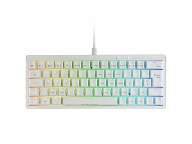 Клавиатура за игри Mars Gaming MKMINIPROWYES Qwerty US Бял