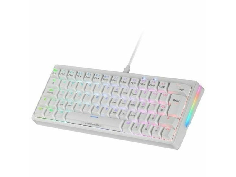 Клавиатура за игри Mars Gaming MKMINIPROWYES Qwerty US Бял