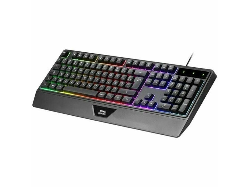 Клавиатура с мишка Mars Gaming MCP124PROES Черен Многоцветен Испанска Qwerty