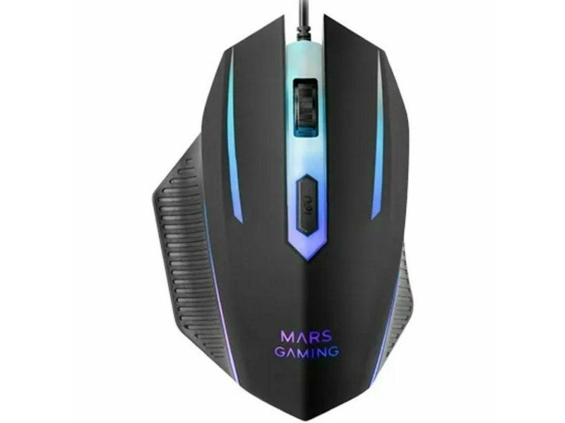 Клавиатура с мишка Mars Gaming MCP124PROES Черен Многоцветен Испанска Qwerty