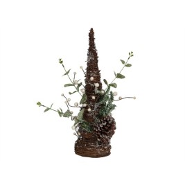 Коледно дърво Romimex Кафяв Зелен полиетилен Шишарка 24 x 47 x 24 cm