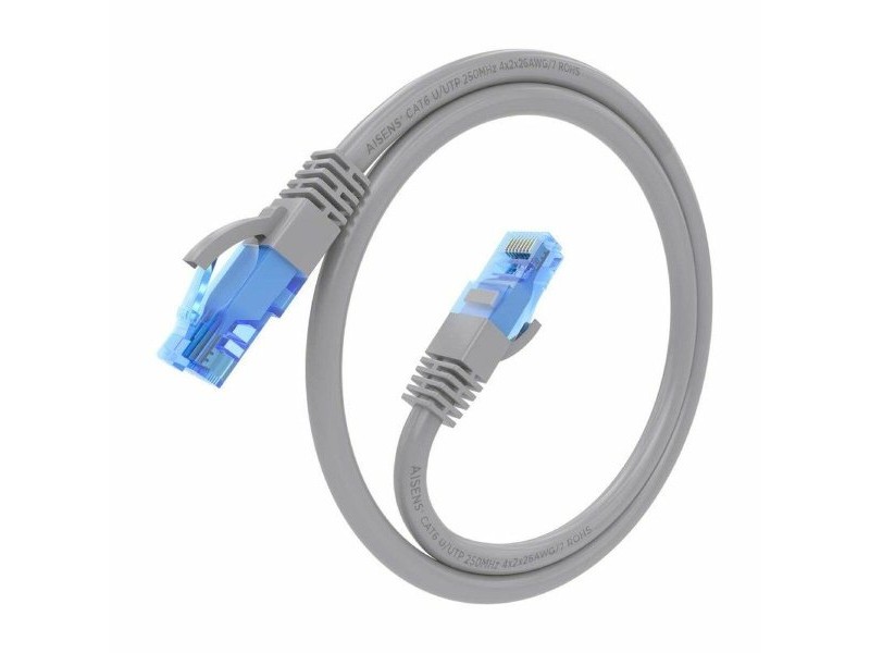 UTP категория 6 твърд мрежови кабел Aisens A135-0783 Сив 15 m
