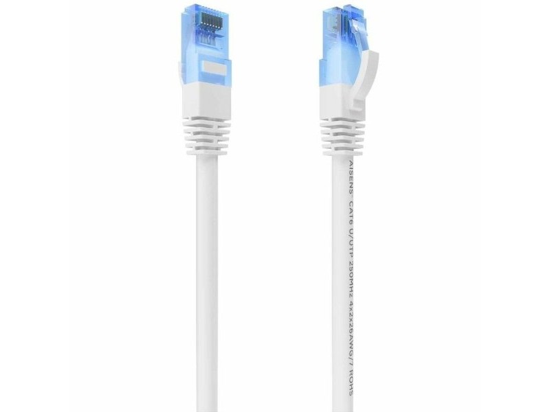 UTP категория 6 твърд мрежови кабел Aisens AWG26 Бял 20 m