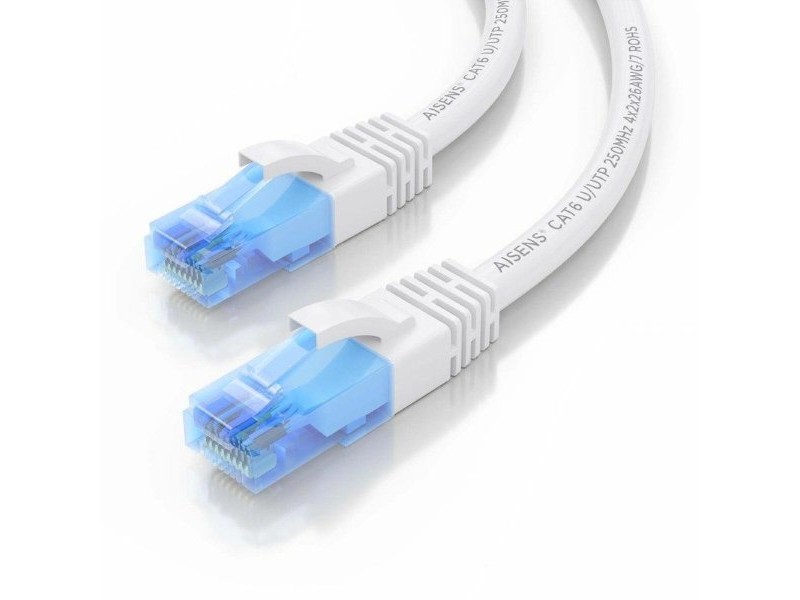 UTP категория 6 твърд мрежови кабел Aisens AWG26 Бял 20 m