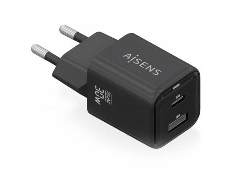 Зарядно за стена Aisens ASCH-30W2P021-BK Черен 30 W (1 броя)