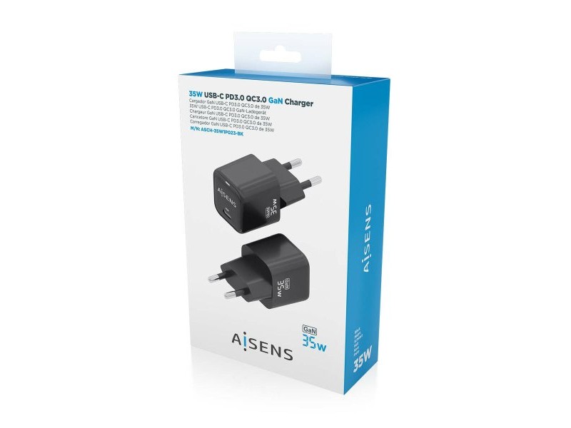 Зарядно за стена Aisens ASCH-35W1P023-BK Черен 35 W (1 броя)