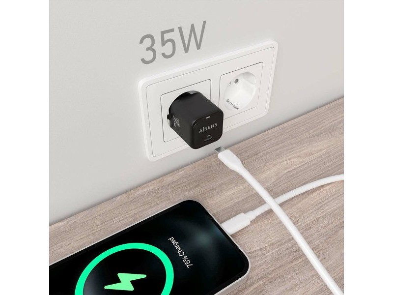 Зарядно за стена Aisens ASCH-35W1P023-BK Черен 35 W (1 броя)