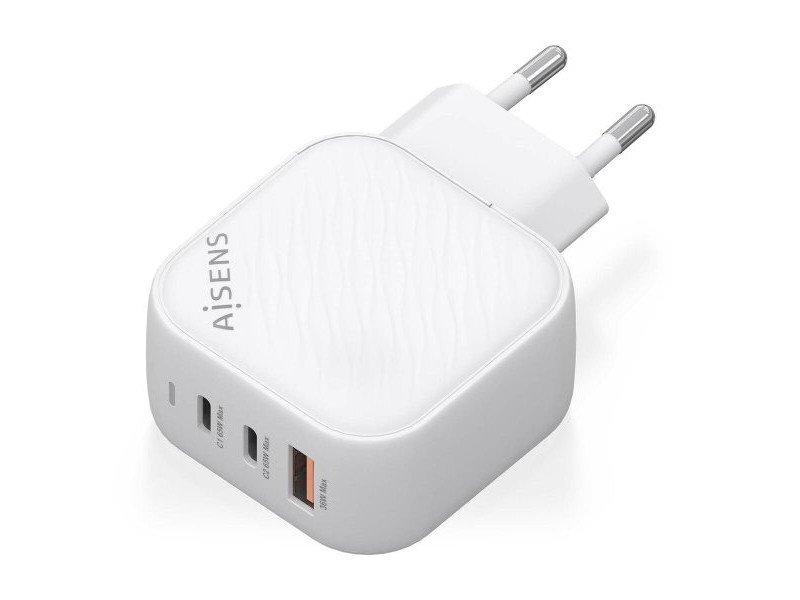 Зарядно за стена Aisens ASCH-65W3P026-W Бял 65 W (1 броя) Зарядно за стена Aisens ASCH-65W3P026-W Бял 65 W (1 броя)