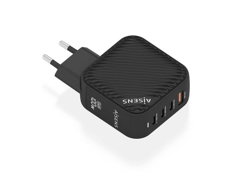 Зарядно за стена Aisens ASCH-100W4P029-BK 100 W Черен (1 броя)