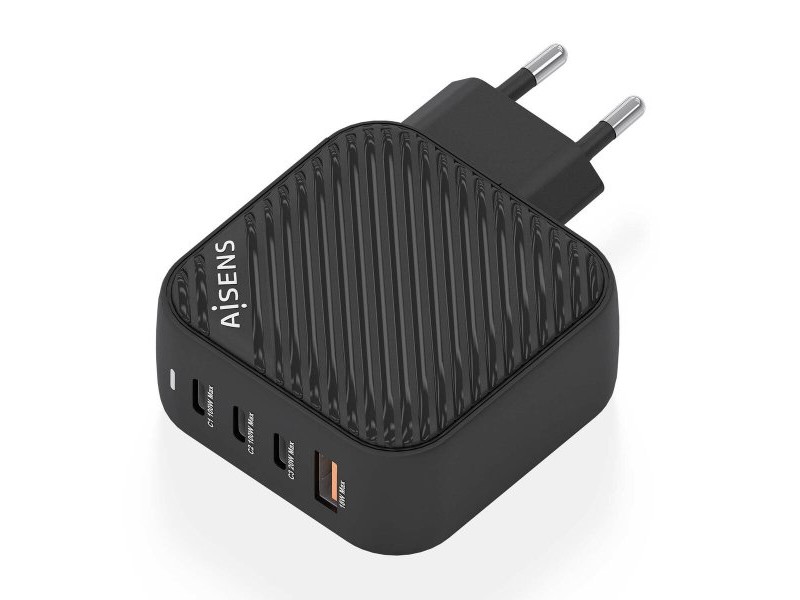 Зарядно за стена Aisens ASCH-100W4P029-BK 100 W Черен (1 броя)