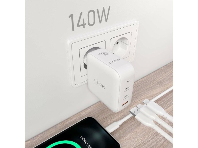 Зарядно за стена Aisens ASCH-140W3P030-W Бял 140 W (1 броя)