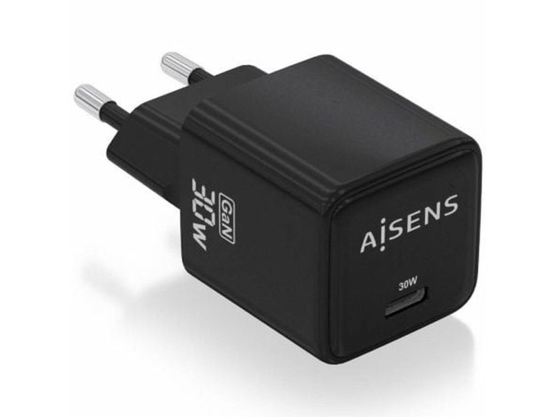Зарядно за стена Aisens ASCH-30W1P036-BK Черен 30 W (1 броя) Зарядно за стена Aisens ASCH-30W1P036-BK Черен 30 W (1 броя)