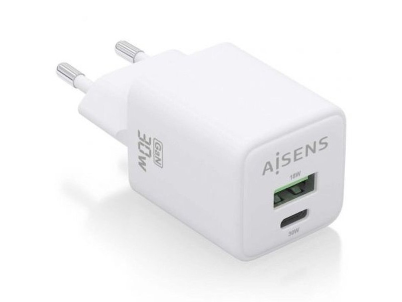 Зарядно за стена Aisens ASCH-30W2P037-W Бял 30 W (1 броя)