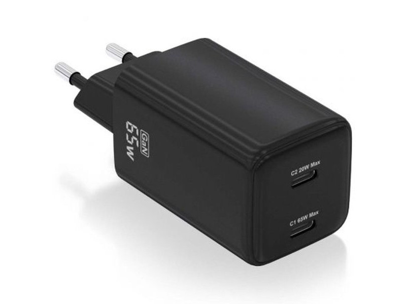 Зарядно за стена Aisens ASCH-65W2P040-BK Черен 65 W (1 броя)
